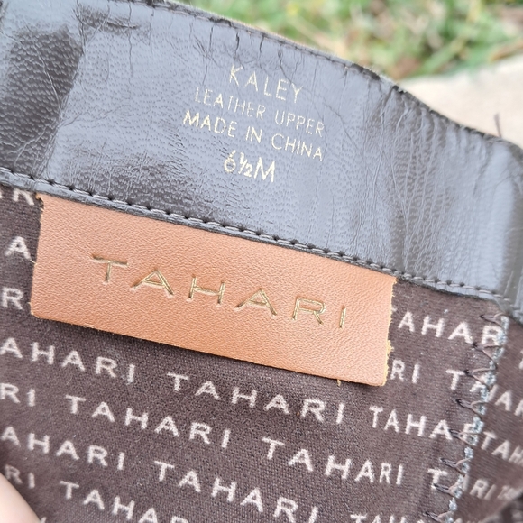 TAHARI KALEY LEATHER BOOTS WOMEN SIZE 6.5 M BROWN - Picture 7 of 9